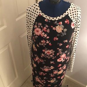 Multi pattern dress